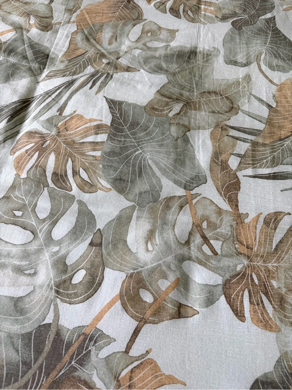 Tommy Bahama Tropical Leaf Duvet Cover - Sage Green & Tan